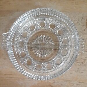 Vintage 8.5" Clear Relish or Appetizer Serving Tray ZZ109